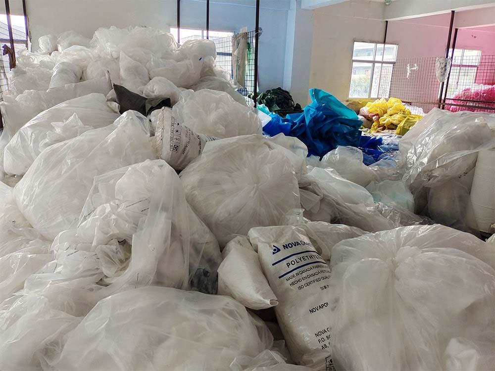 Waste PE Materials or PE unqualified products Piled Up